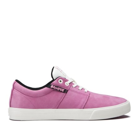 Supra Stacks II Vulc Mens Low Tops Shoes Pink UK 27ZTX